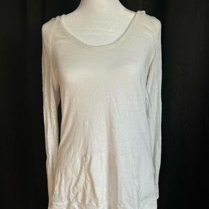 Women's White Long Sleeve Top
